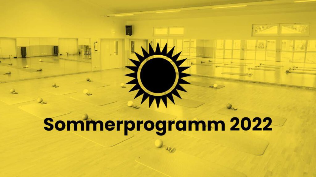 Grafik - Sommerprogramm 2022 - Fitness in einer Gymnastikhalle in Hennef